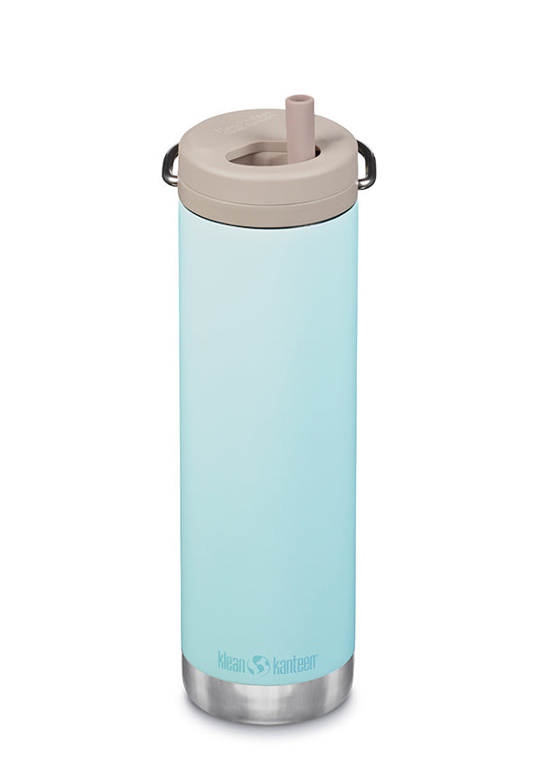 20 oz Water Bottle with Straw - Light Blue