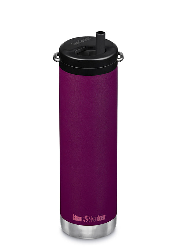20 oz Water Bottle with Straw - Purple